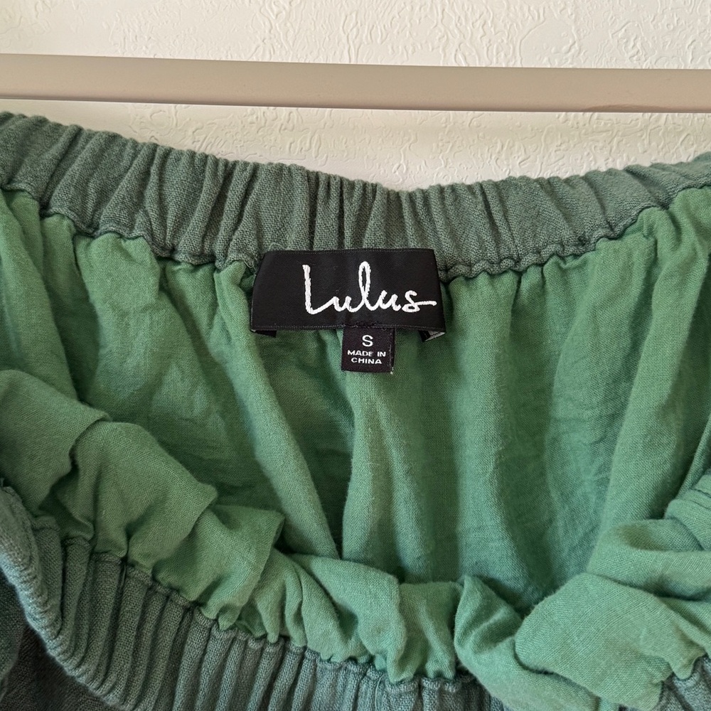Lulu's Green Off-Shoulder Mini Dress - Picture 2 of 2
